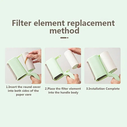 Reusable Lint Roller Brush with Soft Bristles (1pc)